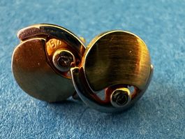 Ohrring 750 Gelb/Weissgold m kleinem Stein