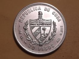 Kuba 20 Pesos "Summit Nonaligned Countries" 1979 Silber RAR