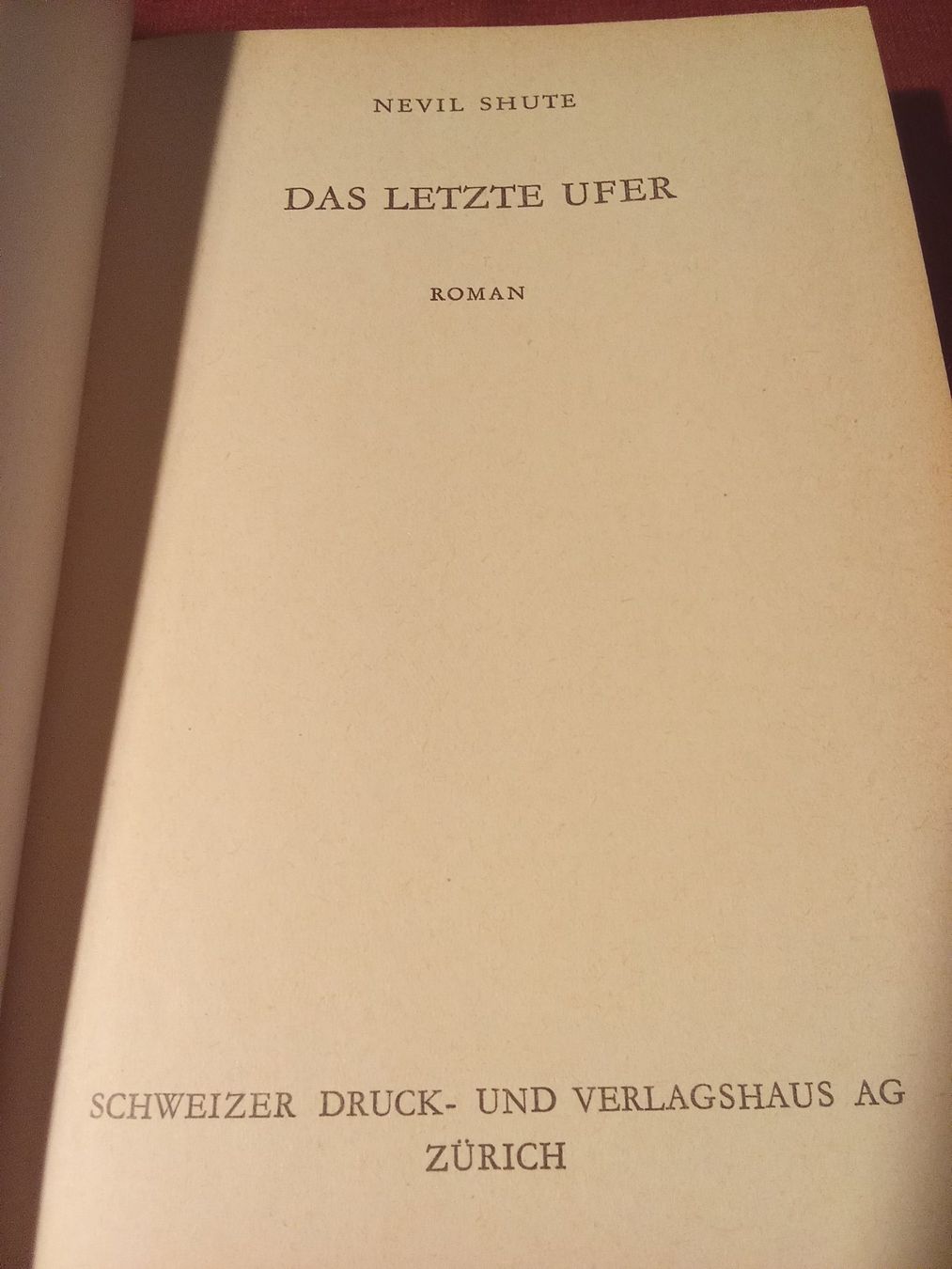 Bücher: Shute, Nevil - Das letzte Ufer – Gebraucht aus Remetschwil von Privatflohmi 1