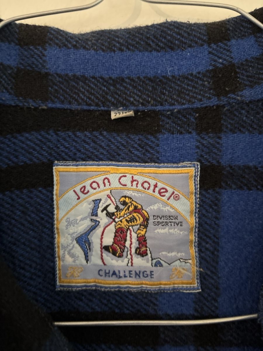 Camicie: Jean Chatel Shirt Blue Black Plaid Zip Up Pullover – Usato da Zürich venduto da Edo_mch 1