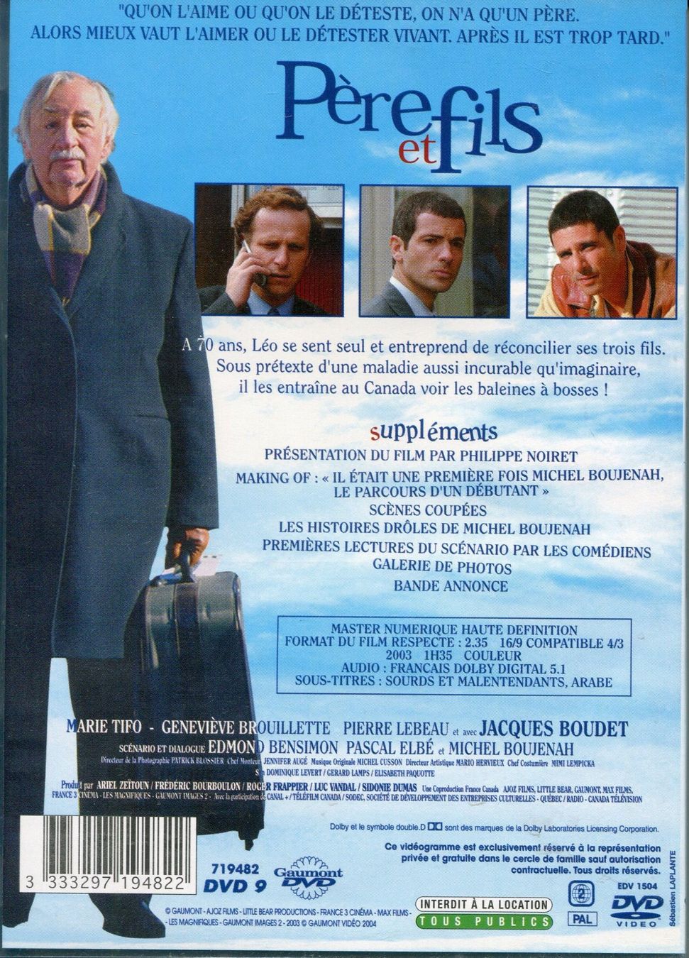 Tutti i DVDs: Père et Fils  -  DVD – Usato da Les Avants venduto da soyouz63 1
