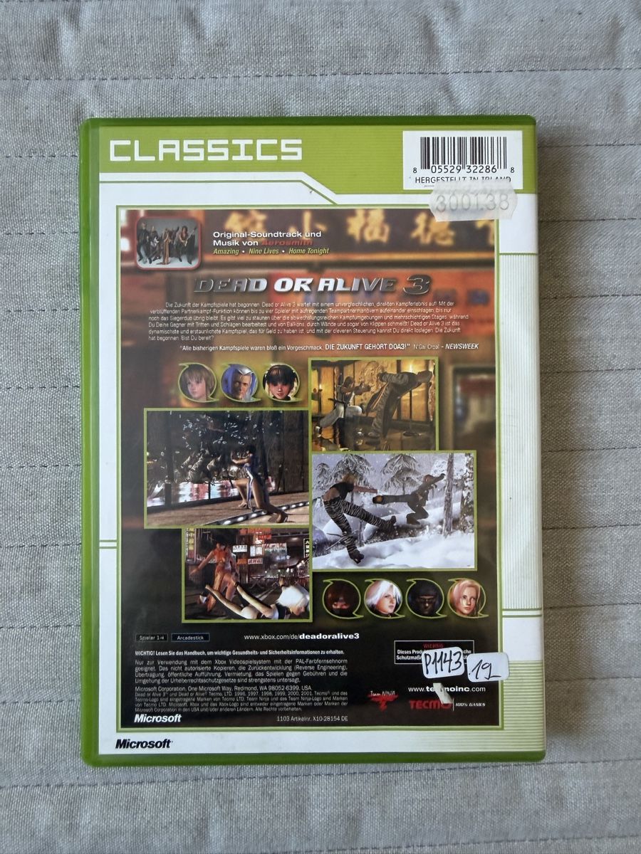 Microsoft Giochi: Dead or Alive 3 (Classics) für Xbox – Usato da Thunstetten venduto da Virus_33 2