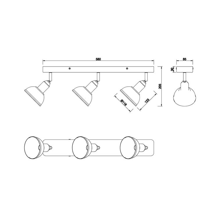 Lampes: Deckenleuchte, 58 cm x 11 cm – Neuf (Voir description) à Kreuzlingen par Smart-Light 2