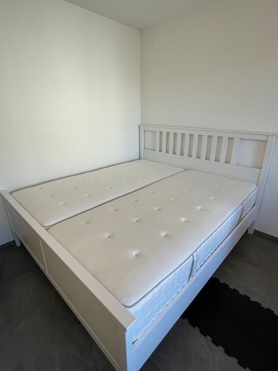 IKEA Bett HEMNES 180 x 200 weiss gebeizt Kaufen auf Ricardo