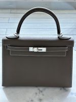 Hermès Kelly Sellier 28 Veau Epsom Etoupe
