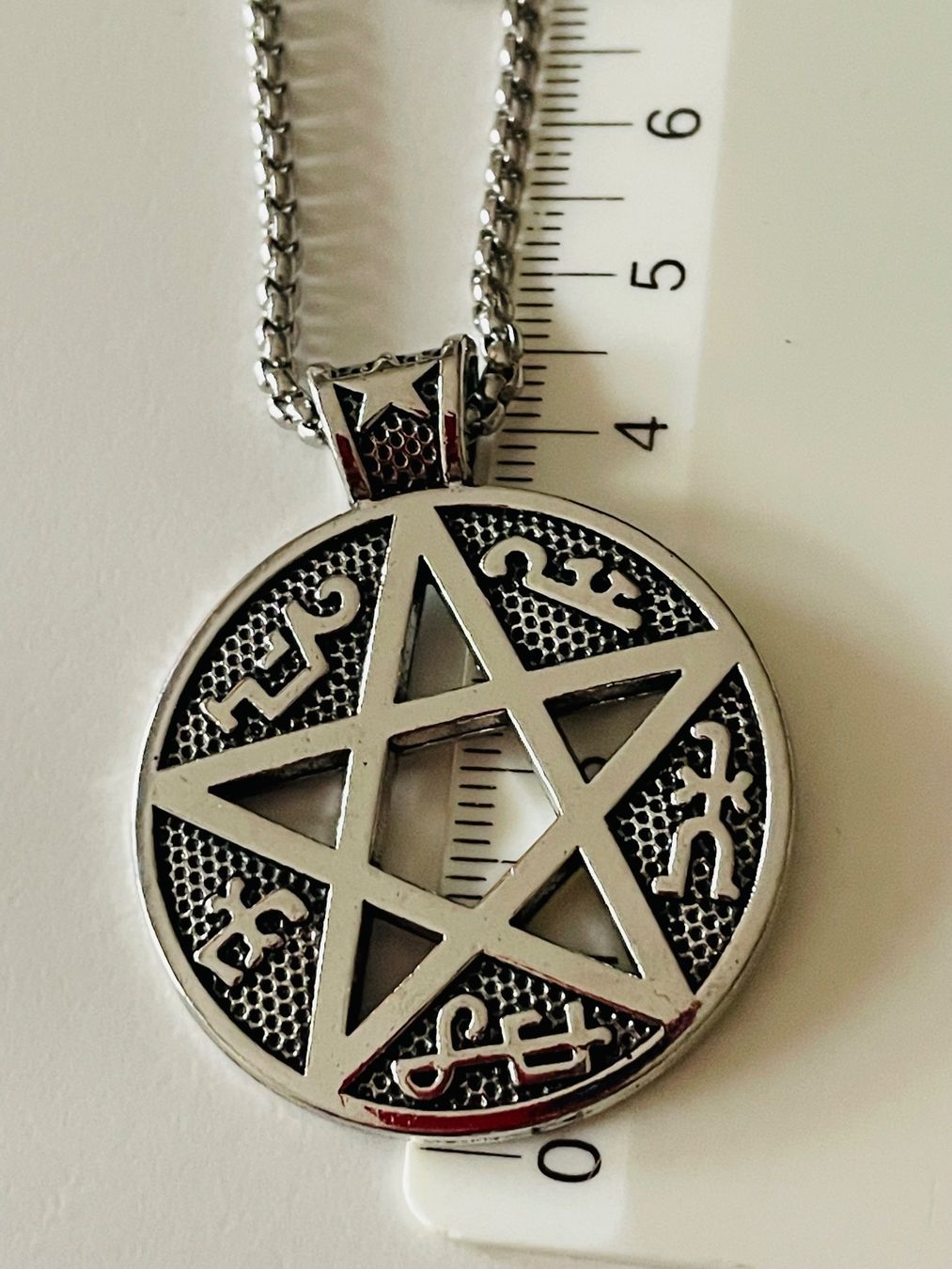 Anhänger: Pentagramm Anhänger mit Kette, Talisman Schmuck, – Gebraucht aus Sursee von Slnko1975 2