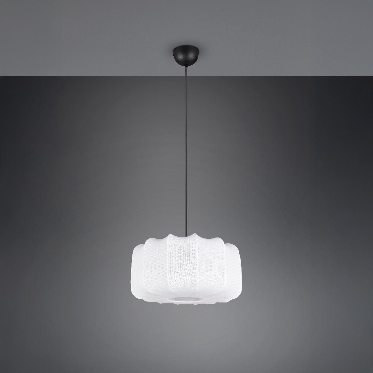 Kronleuchter & Deckenlampen: Pendelleuchte, Weiss, Stoff, 40 cm Ø – Neu (gemäss Beschreibung) aus Kreuzlingen von Smart-Light 9