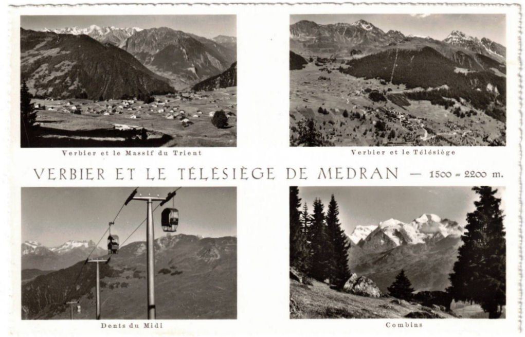 Cartoline postali: Verbier - 4 Bild AK Medran – Usato da Binningen venduto da Mountainrider