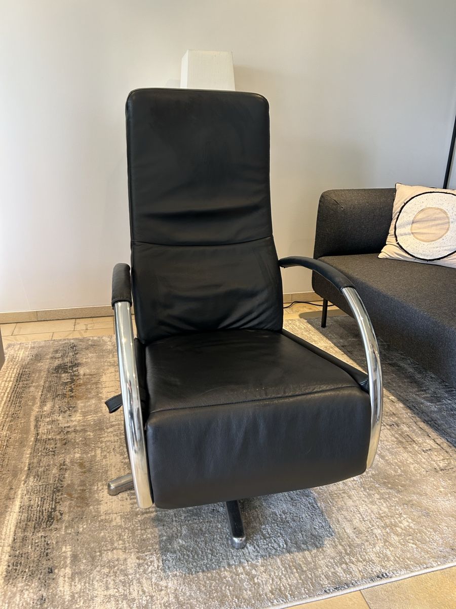 Sessel: Leder Relaxsessel aus Leder, schwarz – Gebraucht aus Küssnacht am Rigi von Happy_home 2