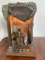 Alte Wiener Bronze Lampe Teppichhändler