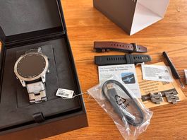 Garmin D2 Mach 1 Titanium Fliegeruhr Komplettset 3 Armbänder