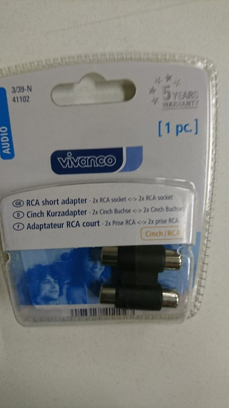 Unità & Adattatore: Cinch Verbinder – Nuovo e nell'imballaggio originale da Tägerschen venduto da Tech-World7