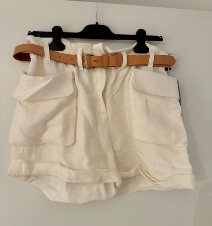 A.L.C Linen off white shorts
