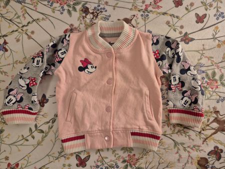 Disney Mini Maus Baby College Jacke Rosa mit Glitzer Gr. 74