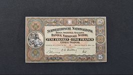 5 Franken  1952 Sign. Hirs Unc