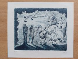 Exlibris Nicola Ottria - Original Radierung signiert
