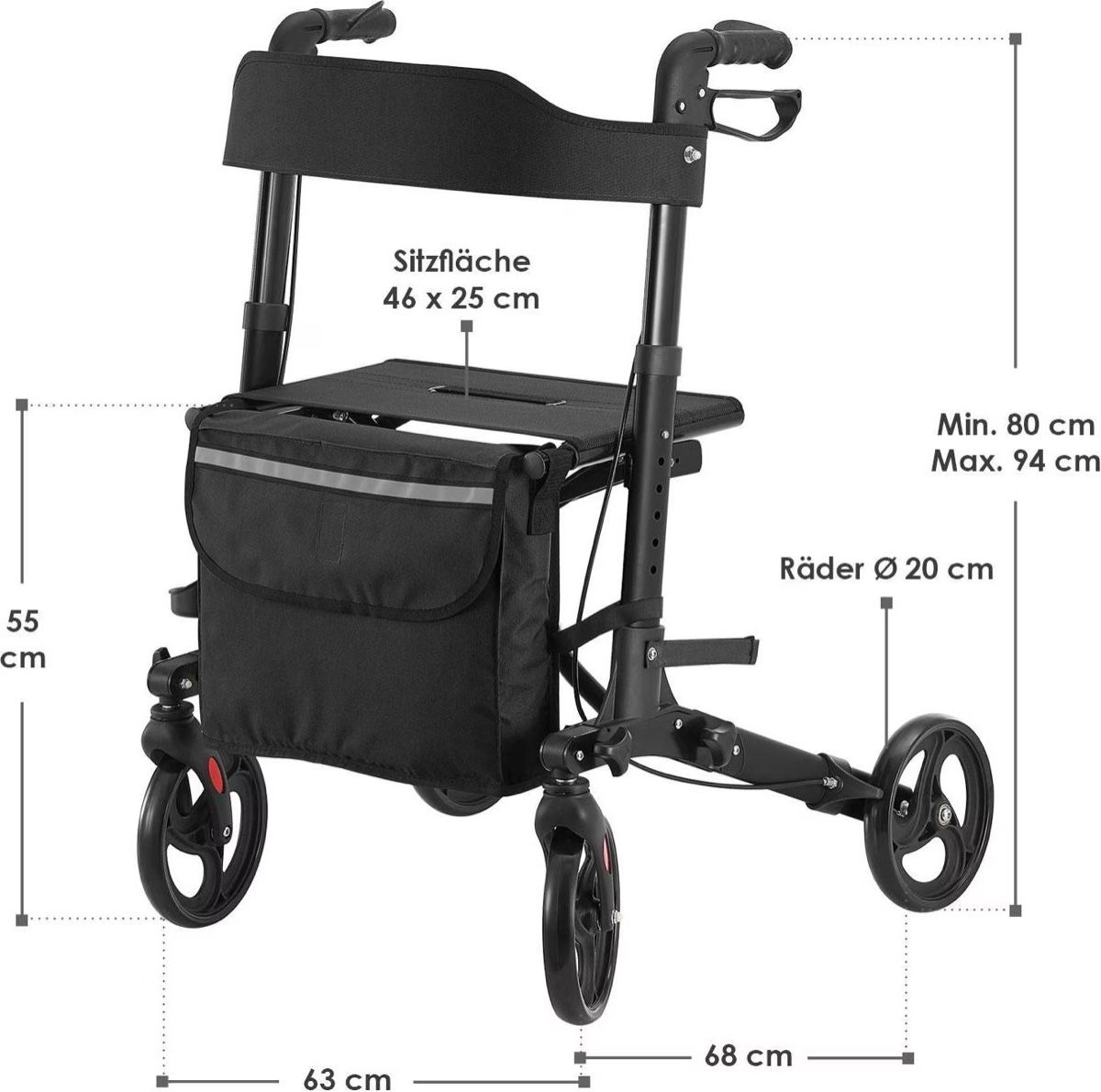 Gehhilfen: Rollator Juskys Vital beige – Gebraucht aus Männedorf von deal4deal 9