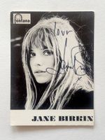 Jane Birkin. Autogrammkarten. 1969 Handsigniert. RARE