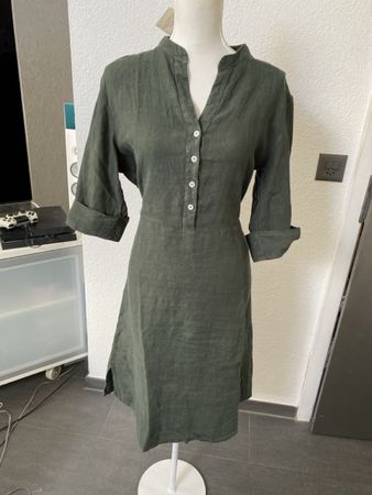 depeche h Leinenkleid Tannengrün Gr.  42 neu mit Etikett