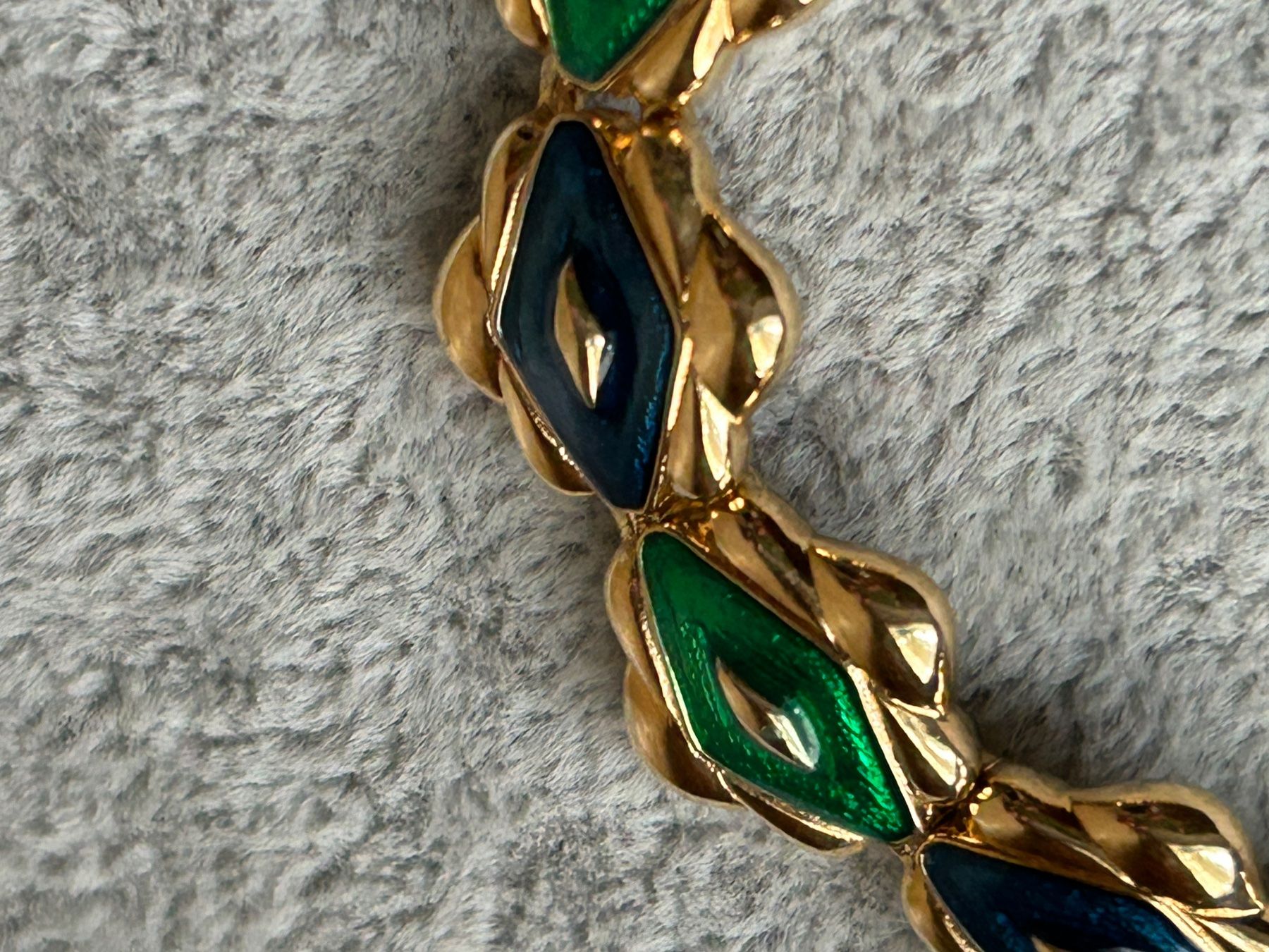 Ketten: Vintage Kette Emaille grün blau – Gebraucht aus Basel von bellespirit 4