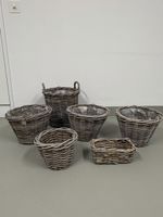 Pflanzenkorb Rattan Set 