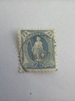 Briefmarke Helvetia 25 Franco 1862 alt guter Zustand