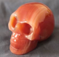 NEU: Karneol Achat Totenkopf Schädel Kristallschädel
