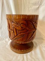 Vaso in legno intagliato a mano - vaso vintage