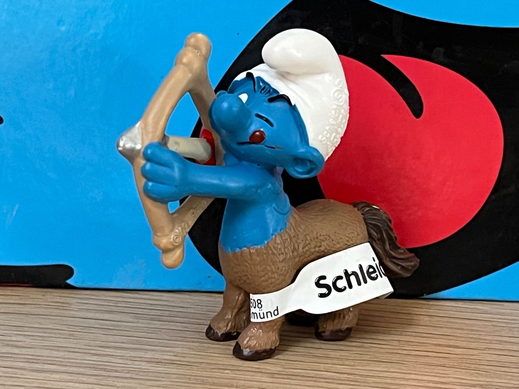Schleich Statuette: Schlumpf, Sternzeichen Schütze – Usato da Lyss venduto da Duckszone