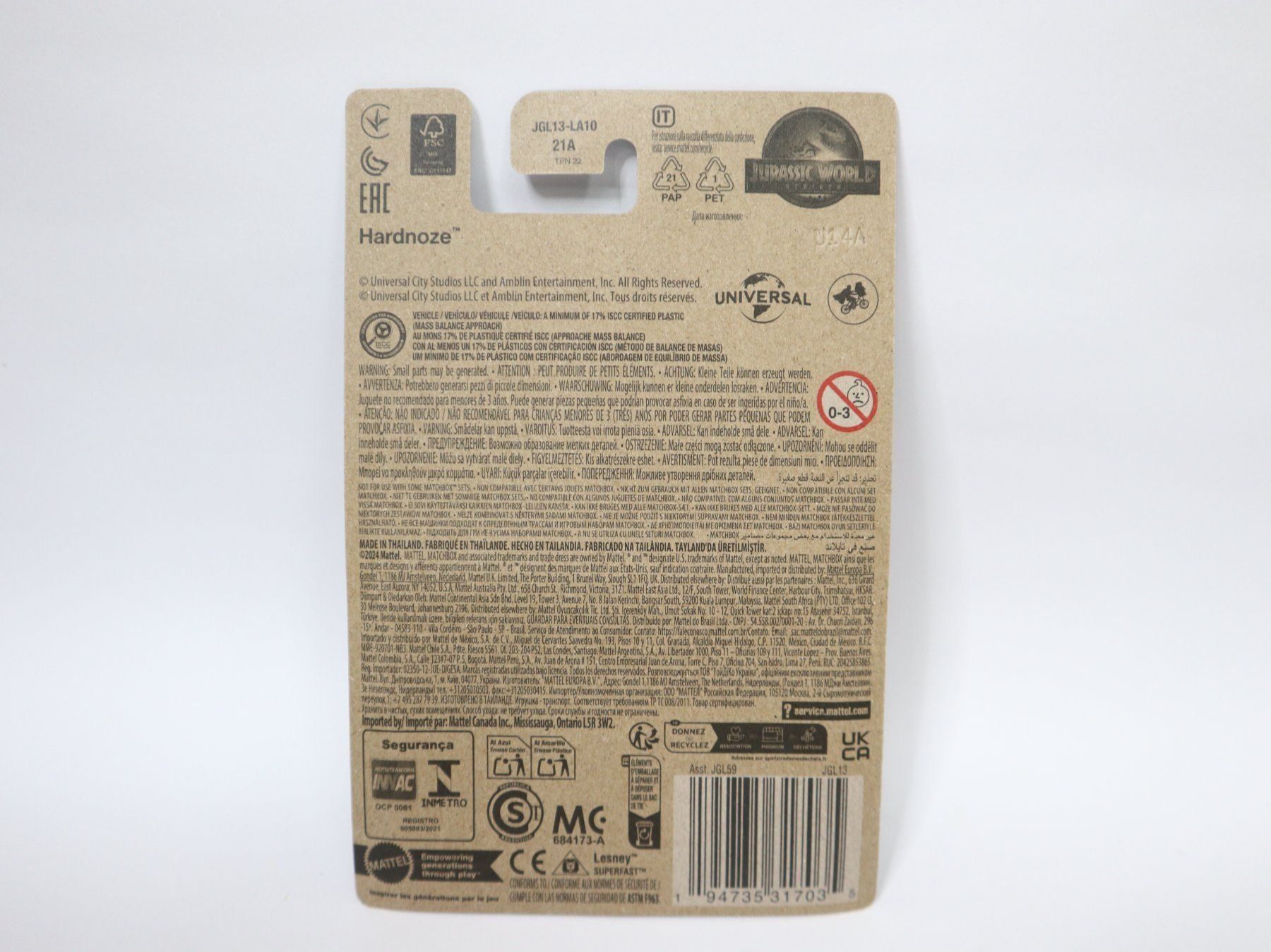 Matchbox Jouets: Matchbox Jurassic World Hardnoze Park – Neuf avec emballage d'origine à Eschenbach SG par Astalavista 1