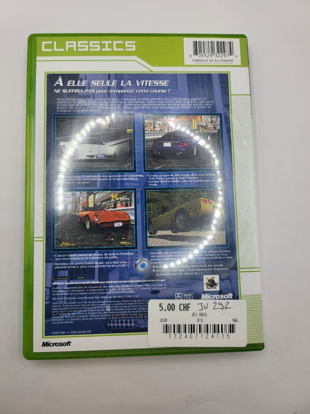 Giochi: Project Gotham Racing XBOX  – Usato da Lausanne venduto da CashngoLausanne 1