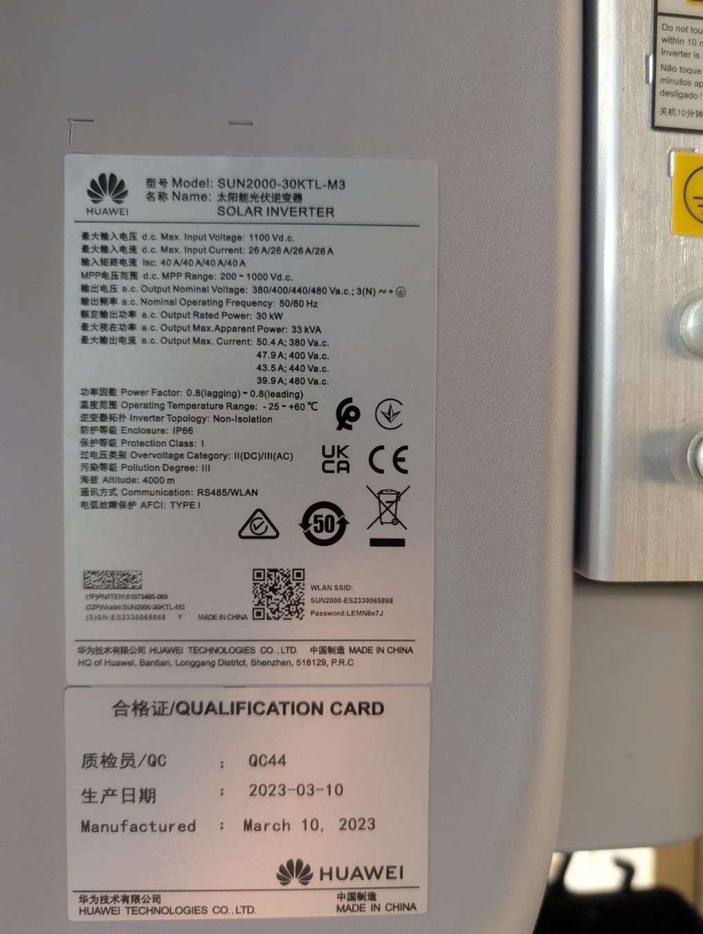 Huawei Wechselrichter: Wechselrichter Huawei SUN2000-30KTL-M3 – Gebraucht aus Bazenheid von Steinlin_Energie_AG 1