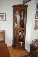 Edle Eck-Vitrine, mit Glas, Vintage, für Sammlerstücke