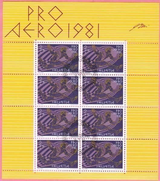 Tous les timbres: 5 x Kleinbogen  PRO AERO 1981    Erstttag    LP – D'occasion à Mellingen par Ginger