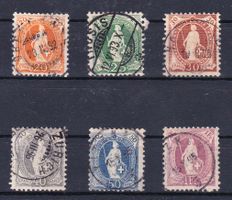 Lot Stehende Helvetia 6x 13 Zähne Form A