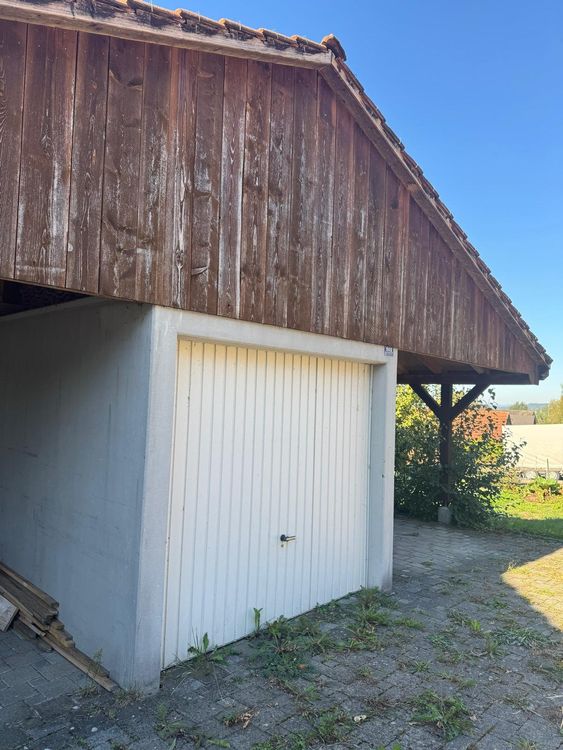 Fertiggarage + 2 Carports mit Satteldach – zum Selbstabbau (Gebraucht ...