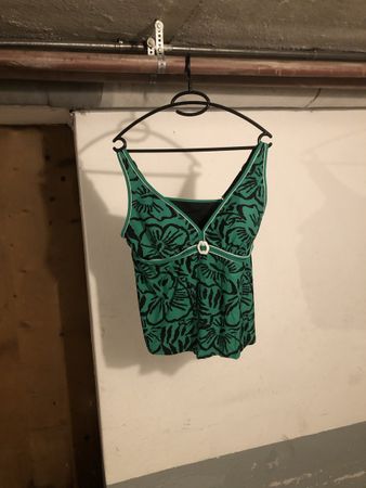 Damen Tankini Oberteil Marine grün schwarz Grösse 54