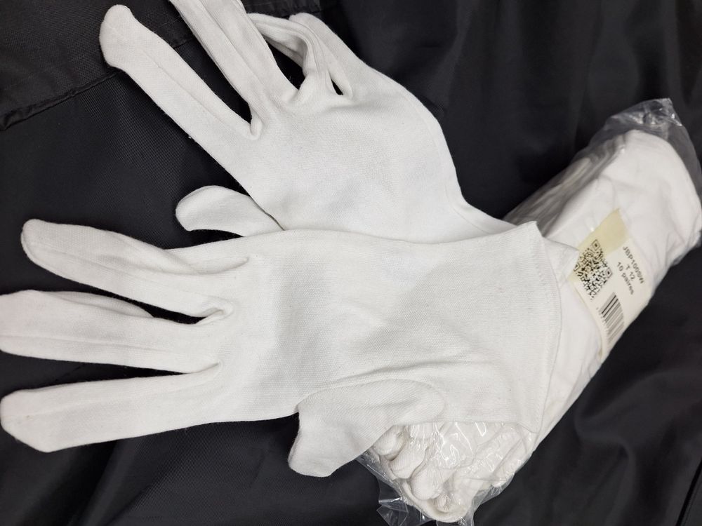 12 Paar Schnittfeste Baumwollhandschuhe – Blau-schwarz, Für Bau, Mechanik, Garten Und Mehr