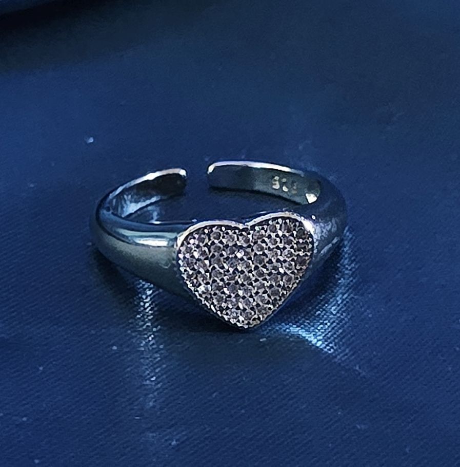 Ringe: Offener Ring Herz, 925 versilbert – Neu (gemäss Beschreibung) aus Grenchen von maretop