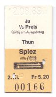 Schiff-Billette Thun - Spiez