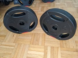 2 Hantelscheiben 5 kg Kunststoff schwarz