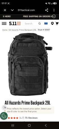 Rucksack 5.11 All Hazards Prime schwarz 29 Liter
