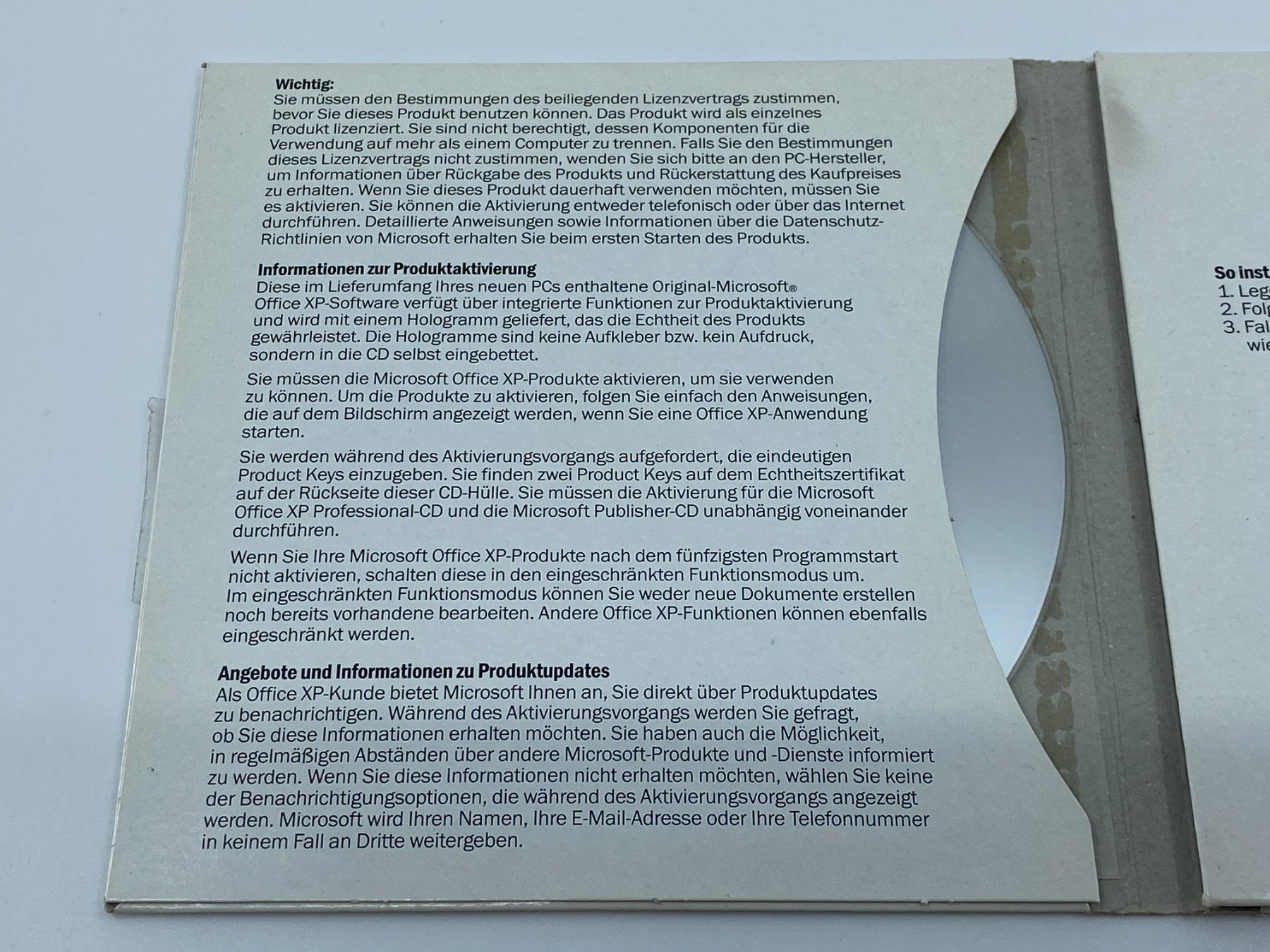 Microsoft Software: Microsoft Office XP 2002 Vollversion - OEM – Neu (gemäss Beschreibung) aus Langwiesen von Restposten-24 2