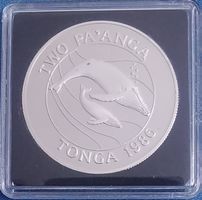 RARITÄT 2 Pa'anga Tonga 1986 Silber 925 British Royal Mint