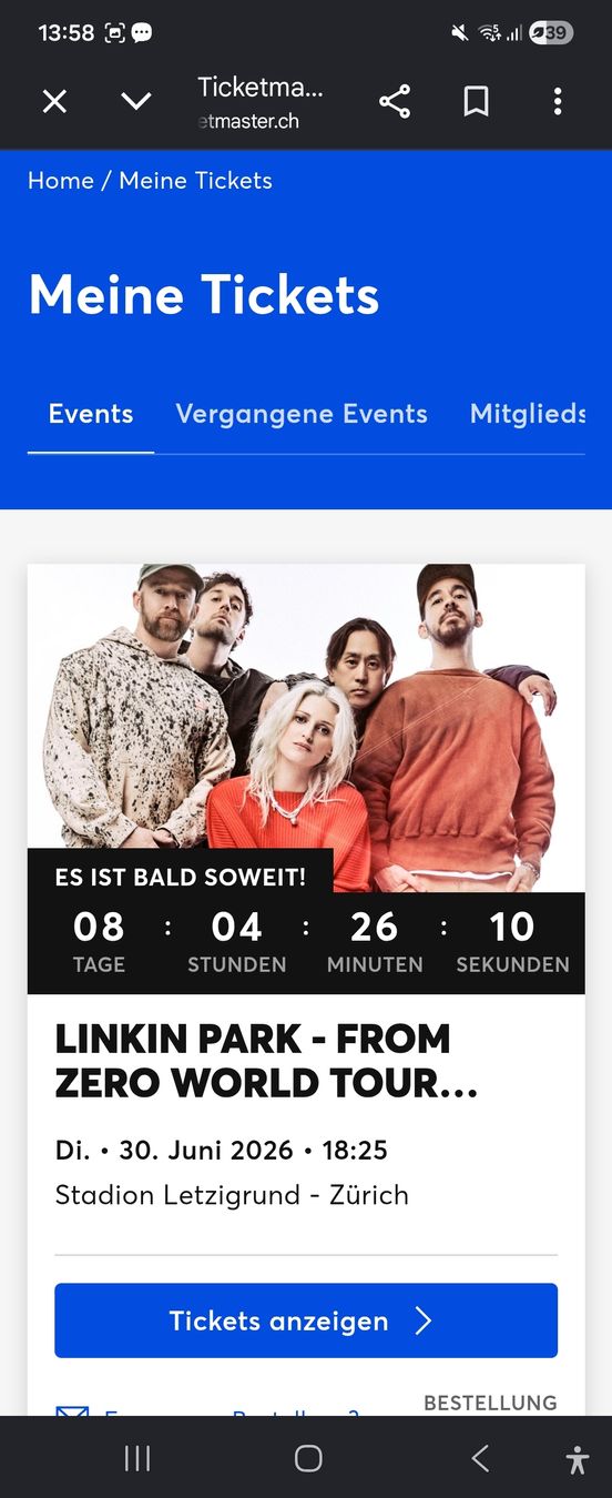Biglietti: Linkin Park 2x Platin-Tickets 30.6.2026  – Nuovo e nell'imballaggio originale da Bassersdorf venduto da lalauram 1