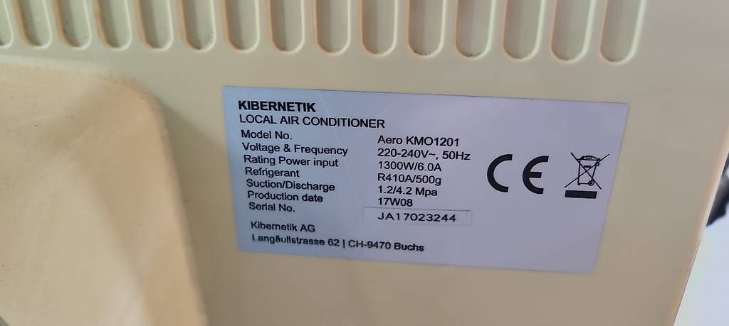 Klimageräte: Klimagerät Kibernetik Aero KM01201 – Gebraucht aus Veltheim AG von lagunav624v