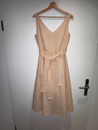 LANIUS Dress sand V-neck sleeveless midi dress size 36