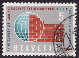 SBK-Nr. 375 (Entwicklungshilfe 1961) gestempelt