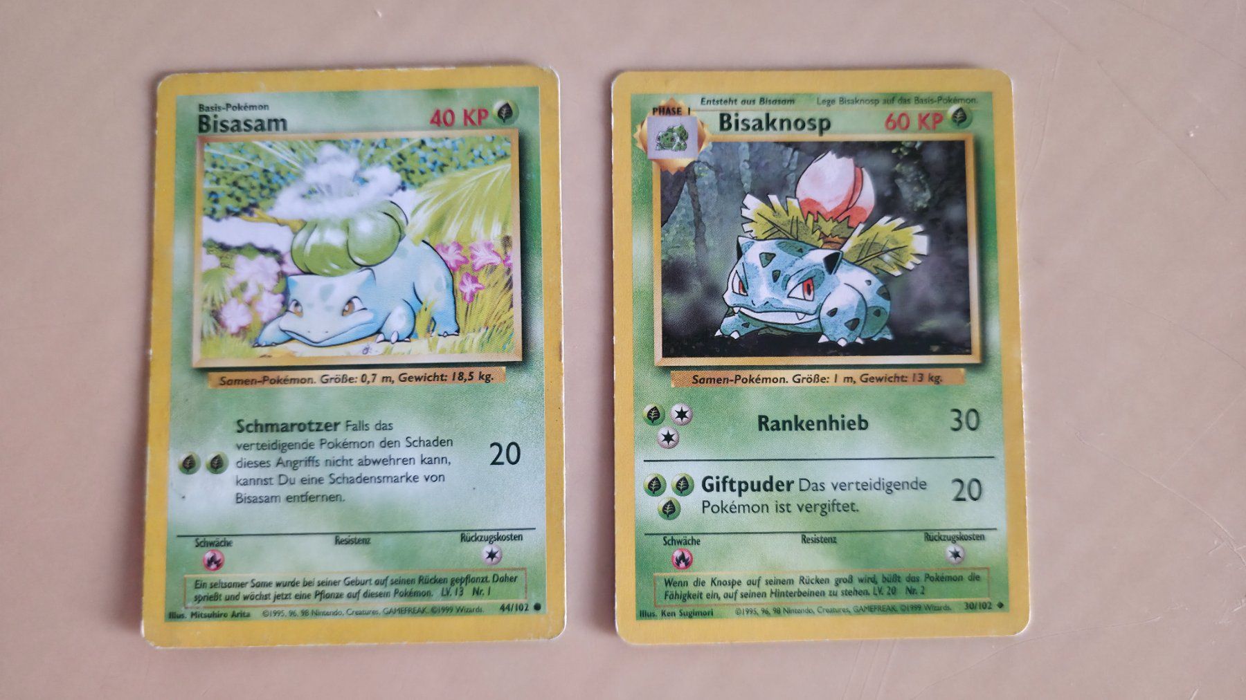 Pokémon Carte collezionabili: Pokemon Karte Bisaknosp & Bisasam (1999) – Usato da Rorschach venduto da Craint