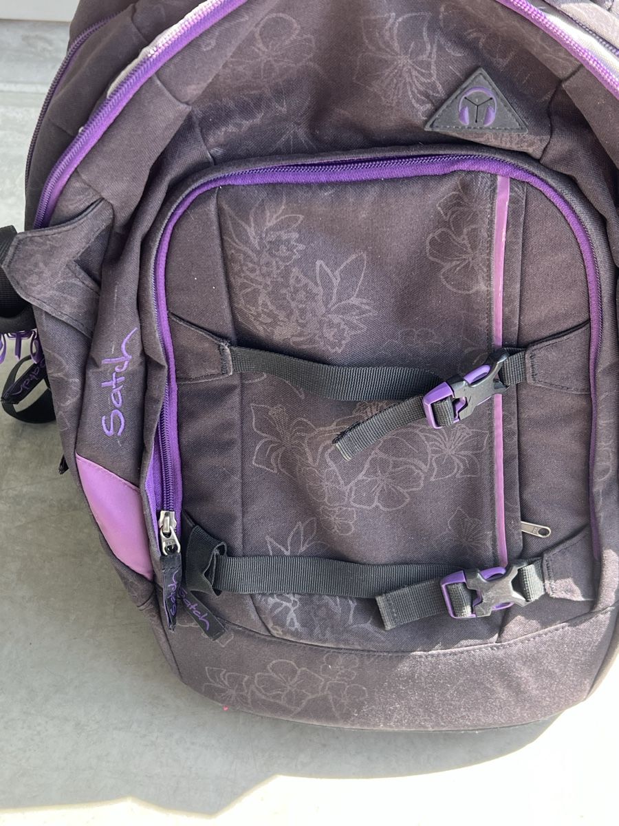 Satch Borse & Zaini: Satch Rucksack Blumenmuster Violett/Grau  – Nuovo (secondo la descrizione) da Pfäffikon ZH venduto da Batgirl78 2